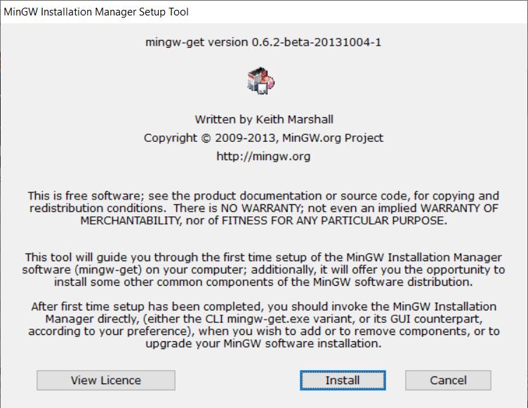 MinGW License