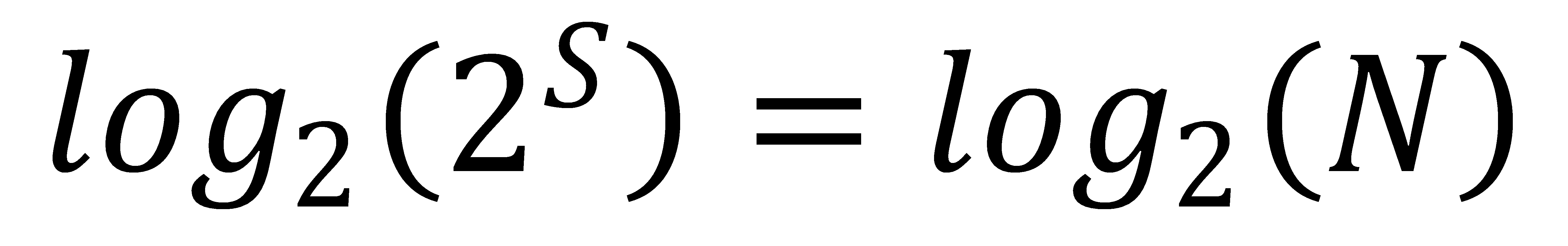 Derivation using log2